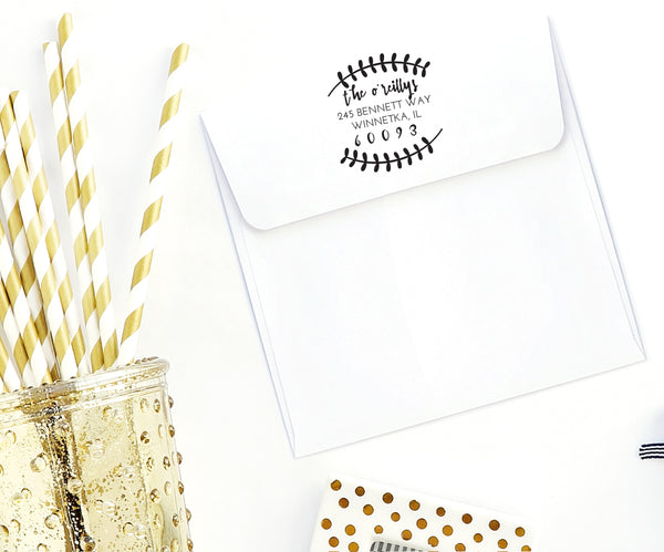 Self Inking Address Stamp - Vine Border