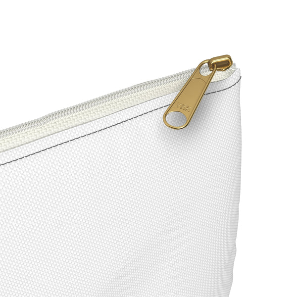 Canvas Zip Pouch Racing Stripes Shadow Text Initials (2 sizes)