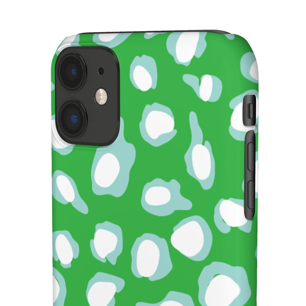 Chic Spots Green + Aqua Phone Case