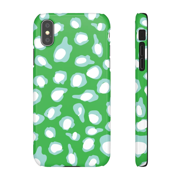 Chic Spots Green + Aqua Phone Case