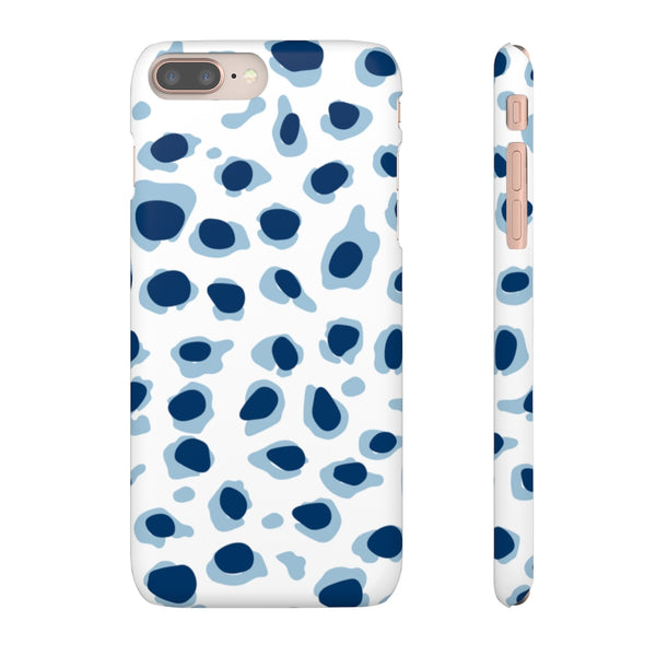 Preppy Leopard Blue + Navy Phone Case