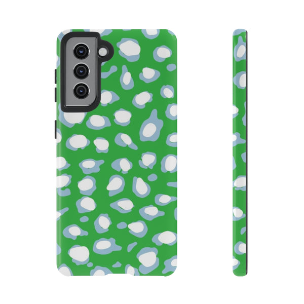 TOUGH Cases Pretty Printing X Beautycounter Limited Edition Case Preppy Leopard Spots Green