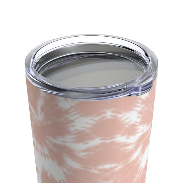 Blush Pink Shibori Ikat Tie Dye Tumbler Drink stays cool 20oz Loveshackfancy Inspired