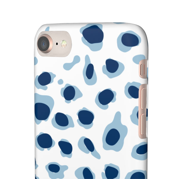 Preppy Leopard Blue + Navy Phone Case