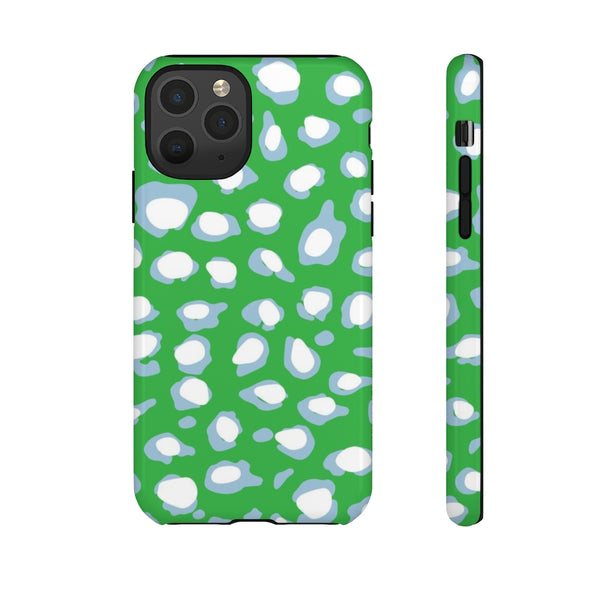 TOUGH Cases Pretty Printing X Beautycounter Limited Edition Case Preppy Leopard Spots Green