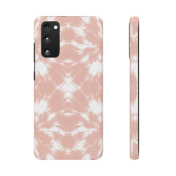 Tie Dye Shibori Blush + White Phone Case