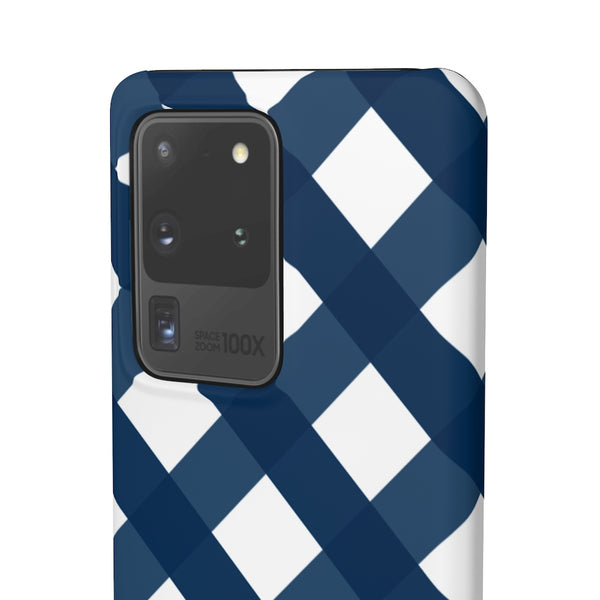 Gingham Navy + White Phone Case