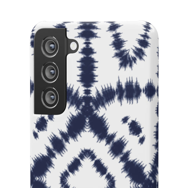 Shibori Navy + White Phone Case