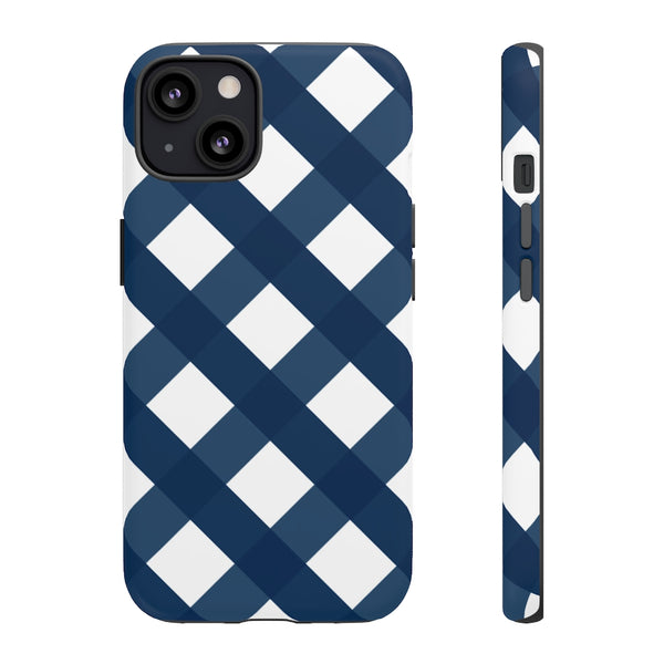 TOUGH Cases Pretty Printing X Beautycounter Limited Edition Case Gingham Plaid Navy
