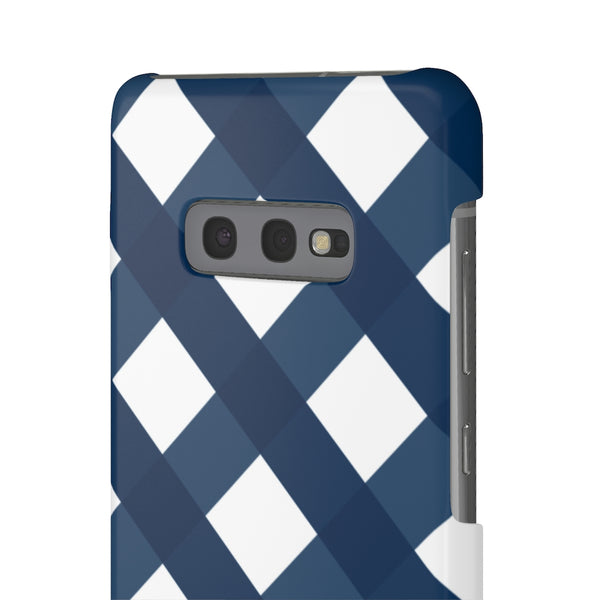 Gingham Navy + White Phone Case