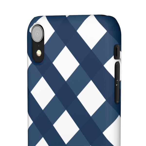 Ginghman Navy + White Blue Phone Case