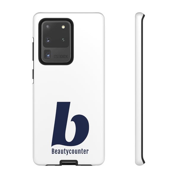 TOUGH Version Pretty Printing X Beautycounter Limited Edition Case White with navy logo