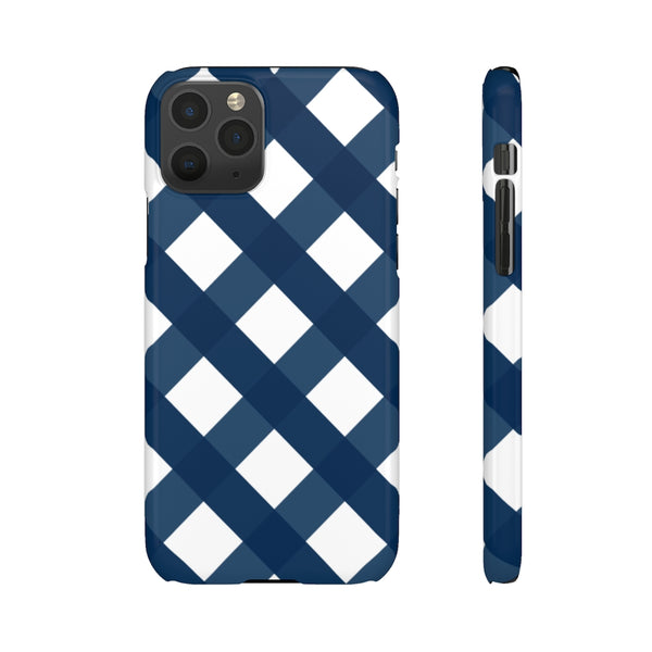 Ginghman Navy + White Blue Phone Case