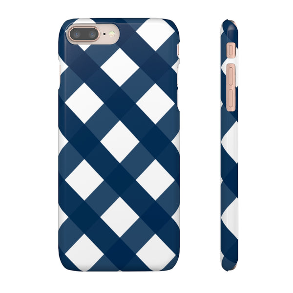 Ginghman Navy + White Blue Phone Case