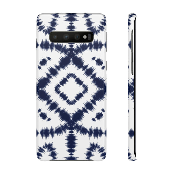 Shibori Navy + White Phone Case