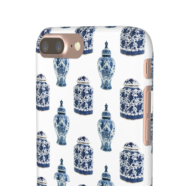 Chinoiserie Chic Blue and White Vase Preppy Phone Case