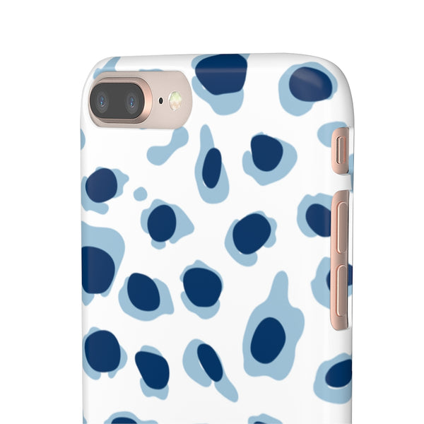 Preppy Leopard Blue + Navy Phone Case