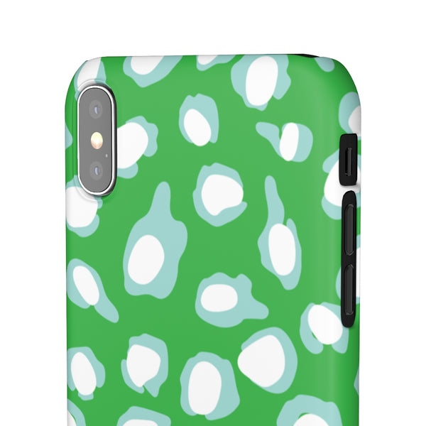 Chic Spots Green + Aqua Phone Case