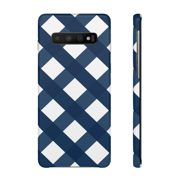 Ginghman Navy + White Blue Phone Case