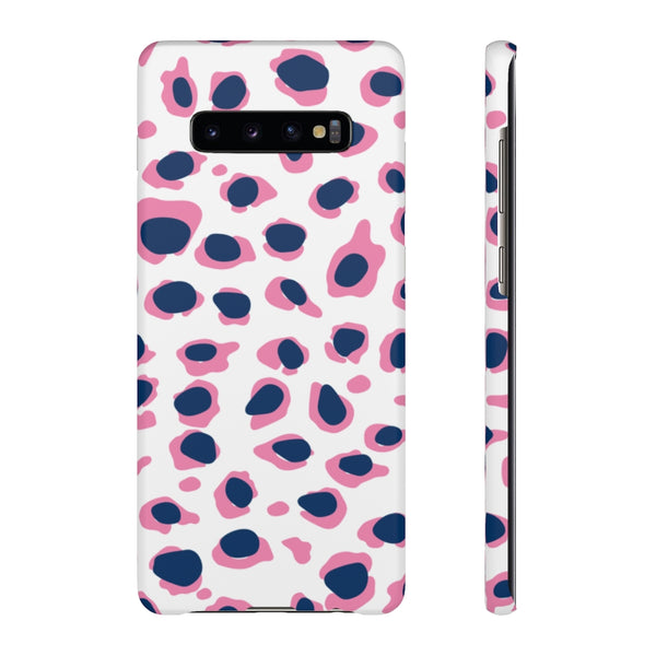 SLEEK Version Pretty Printing X Beautycounter Phone Case Preppy Leopard Navy + Pink Spots