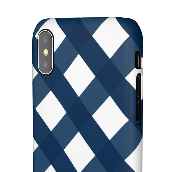 Ginghman Navy + White Blue Phone Case