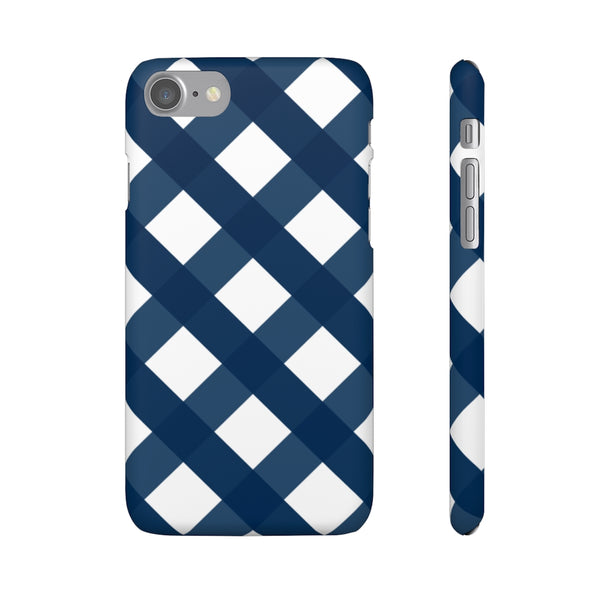 Ginghman Navy + White Blue Phone Case