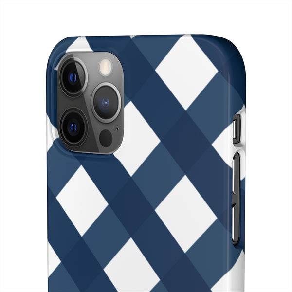 SLEEK Version Pretty Printing x Beautycounter Classic Navy Gingham Phone Case