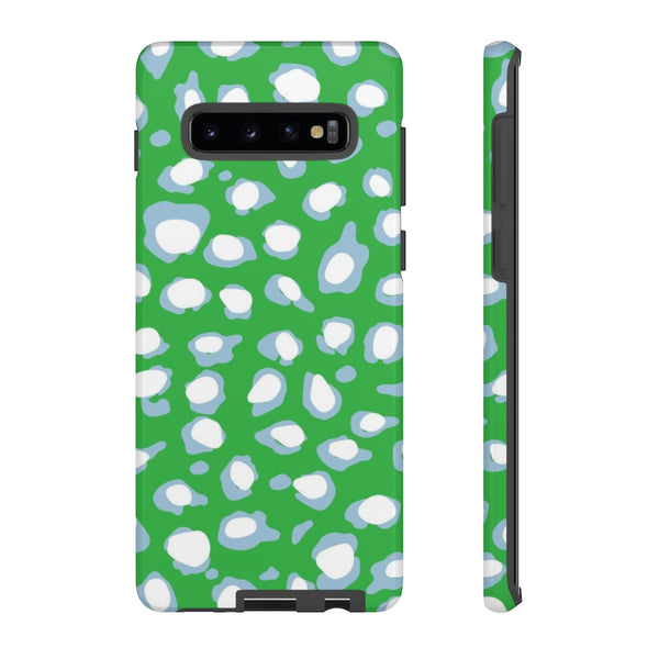 TOUGH Cases Pretty Printing X Beautycounter Limited Edition Case Preppy Leopard Spots Green