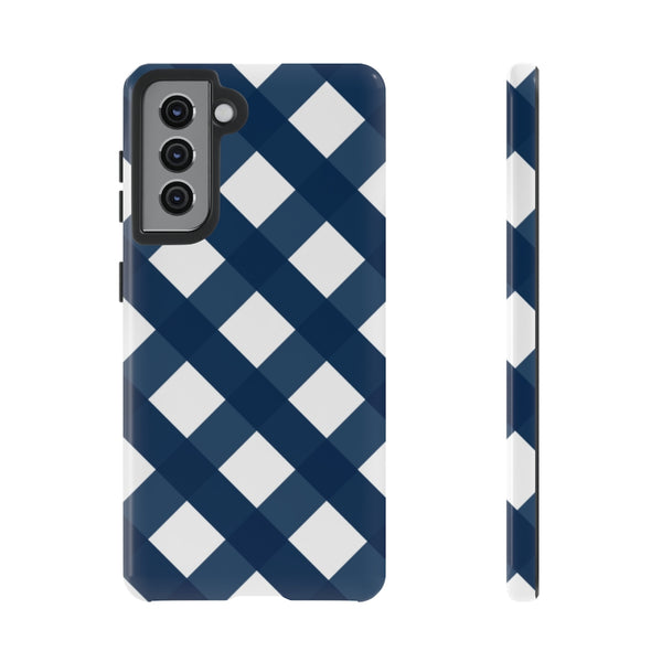 TOUGH Cases Pretty Printing X Beautycounter Limited Edition Case Gingham Plaid Navy