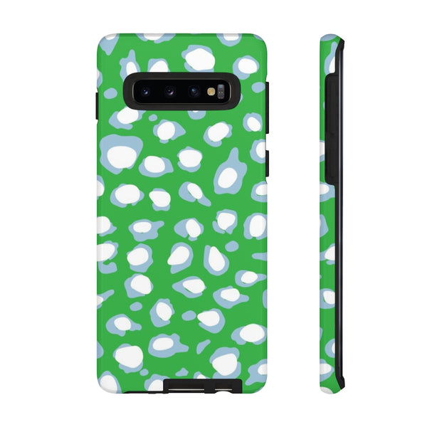 TOUGH Cases Pretty Printing X Beautycounter Limited Edition Case Preppy Leopard Spots Green