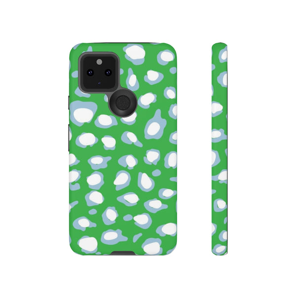 TOUGH Cases Pretty Printing X Beautycounter Limited Edition Case Preppy Leopard Spots Green