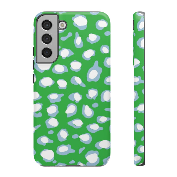 TOUGH Cases Pretty Printing X Beautycounter Limited Edition Case Preppy Leopard Spots Green