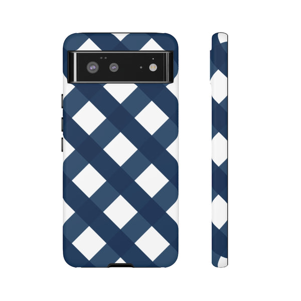 TOUGH Version Pretty Printing X Beautycounter Limited Edition Case Gingham Navy + White