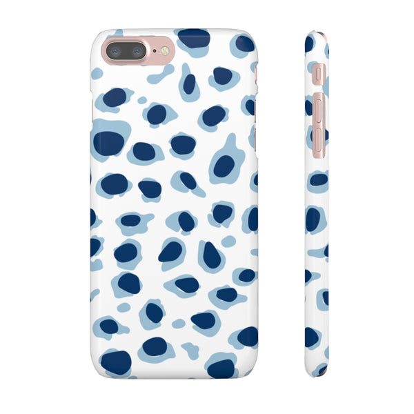 Preppy Leopard Blue + Navy Phone Case