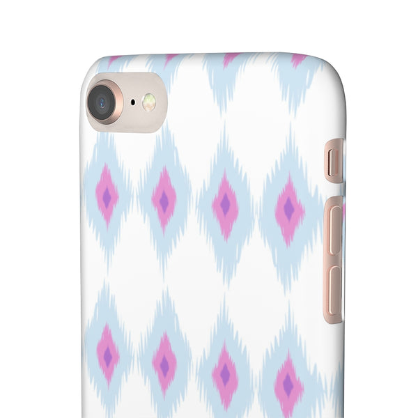 Chic Ikat Aqua + Pink Phone Case