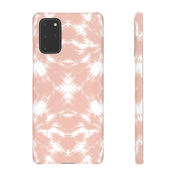 Tie Dye Shibori Blush + White Phone Case