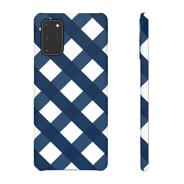 Ginghman Navy + White Blue Phone Case