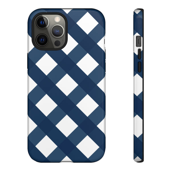 TOUGH Cases Pretty Printing X Beautycounter Limited Edition Case Gingham Plaid Navy