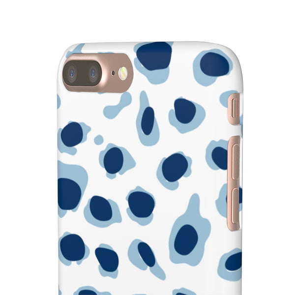 Preppy Leopard Blue + Navy Phone Case