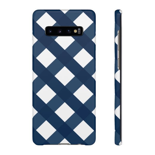 Ginghman Navy + White Blue Phone Case