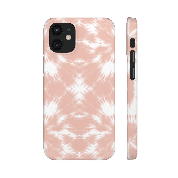 Tie Dye Shibori Blush + White Phone Case