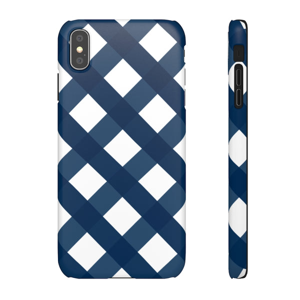 Ginghman Navy + White Blue Phone Case