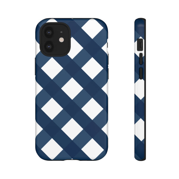 TOUGH Version Pretty Printing X Beautycounter Limited Edition Case Gingham Navy + White