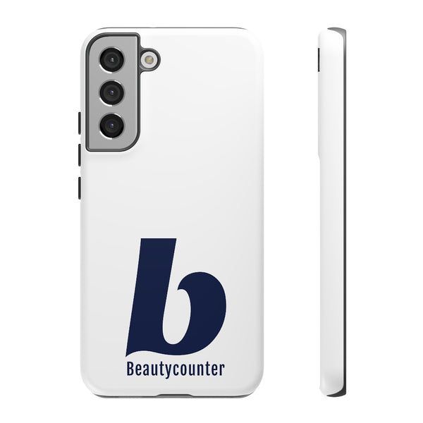 TOUGH Version Pretty Printing X Beautycounter Limited Edition Case White with navy logo