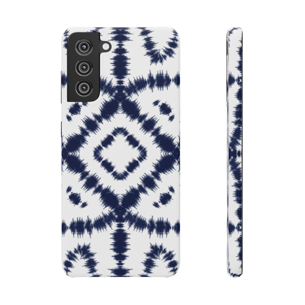 Shibori Navy + White Phone Case