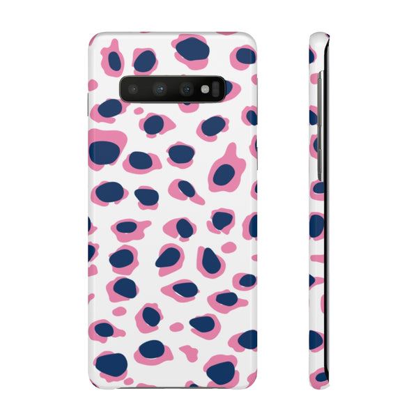 SLEEK Version Pretty Printing X Beautycounter Phone Case Preppy Leopard Navy + Pink Spots