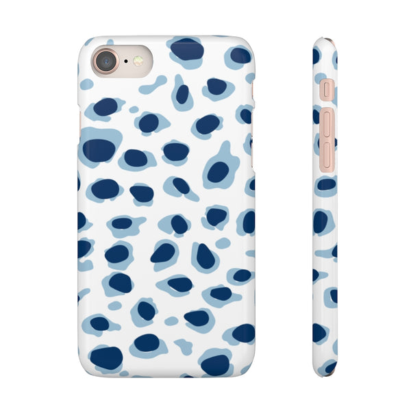 Preppy Leopard Blue + Navy Phone Case