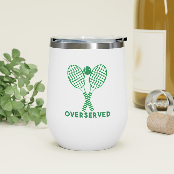 Overserved Cold or Hot Wine, Cocktail Tumbler - perfect for Tennis Players, Captains, Country Club