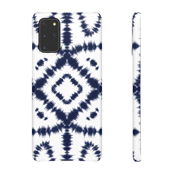 Shibori Navy + White Phone Case