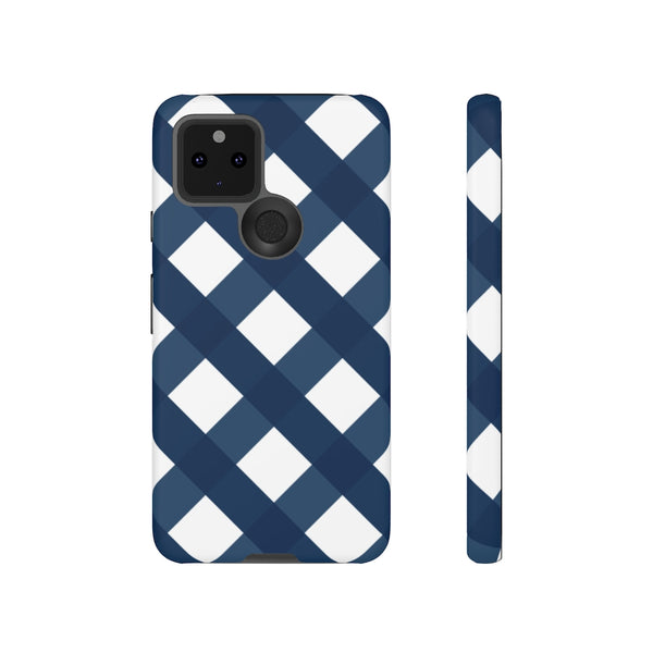 TOUGH Version Pretty Printing X Beautycounter Limited Edition Case Gingham Navy + White